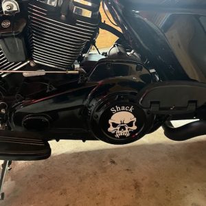 SHACK'S CUSTOMS LASER ENGRAVED DERBY COVER